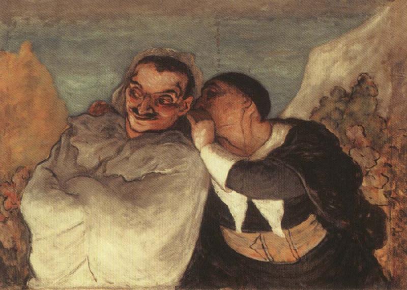 Honore Daumier Crispin and Scapin France oil painting art